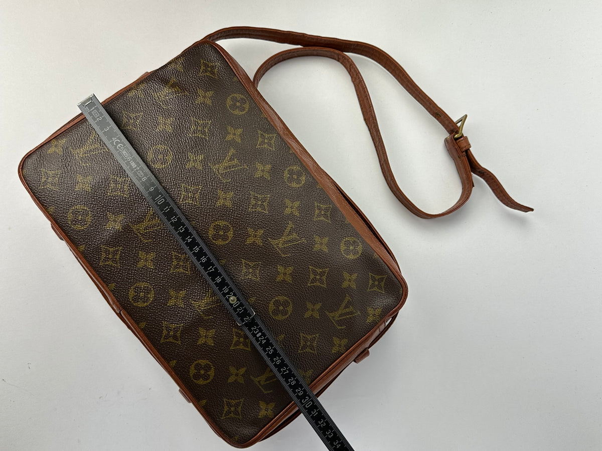 Vintage Louis Vuitton Monogram Canvas Shoulder Bag Brown