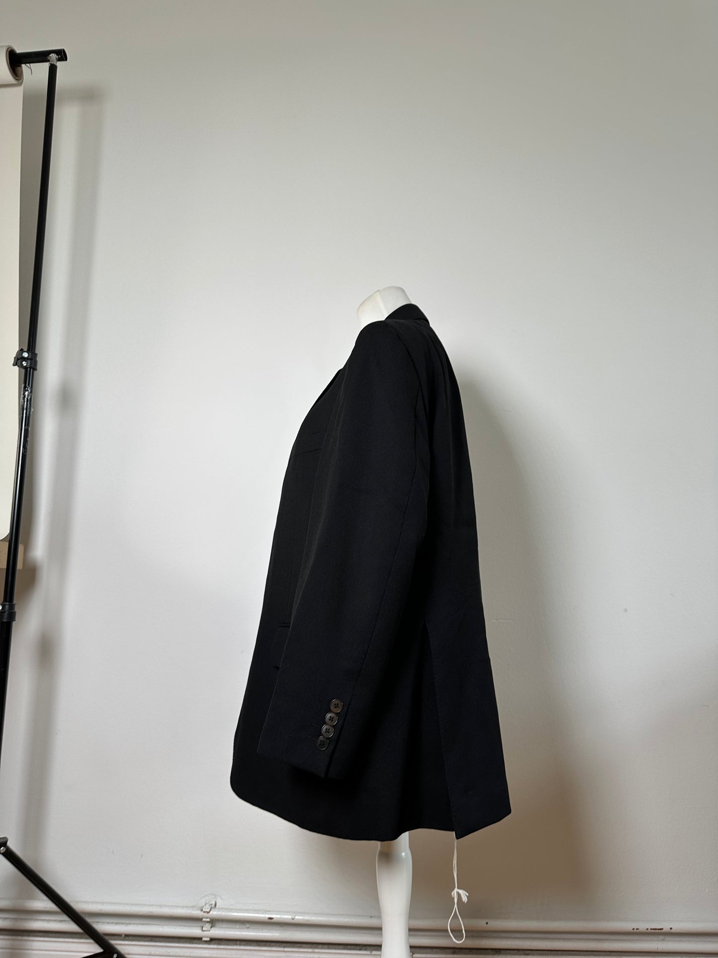 Vintage Burberry Wool Blend Blazer Dark Grey XL