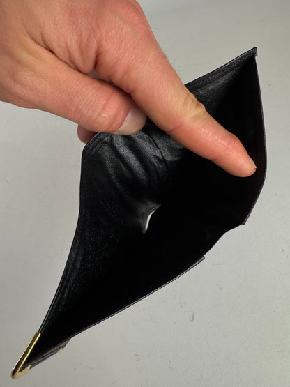 Vintage Balenciaga Leather Wallet Card Holder Black