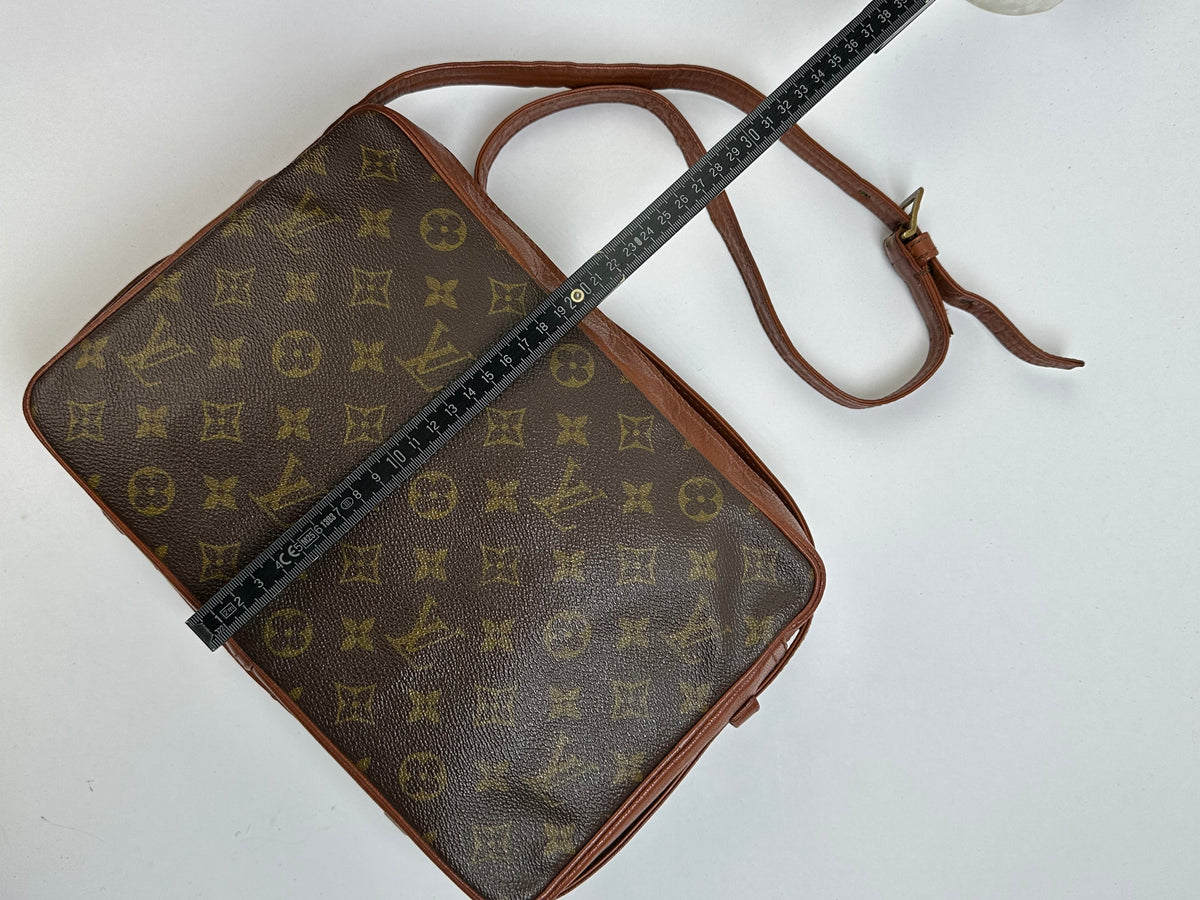 Vintage Louis Vuitton Monogram Canvas Shoulder Bag Brown