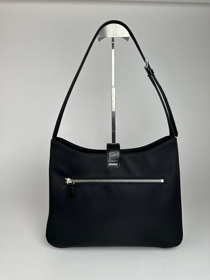 Vintage Courreges Leather Bag Black