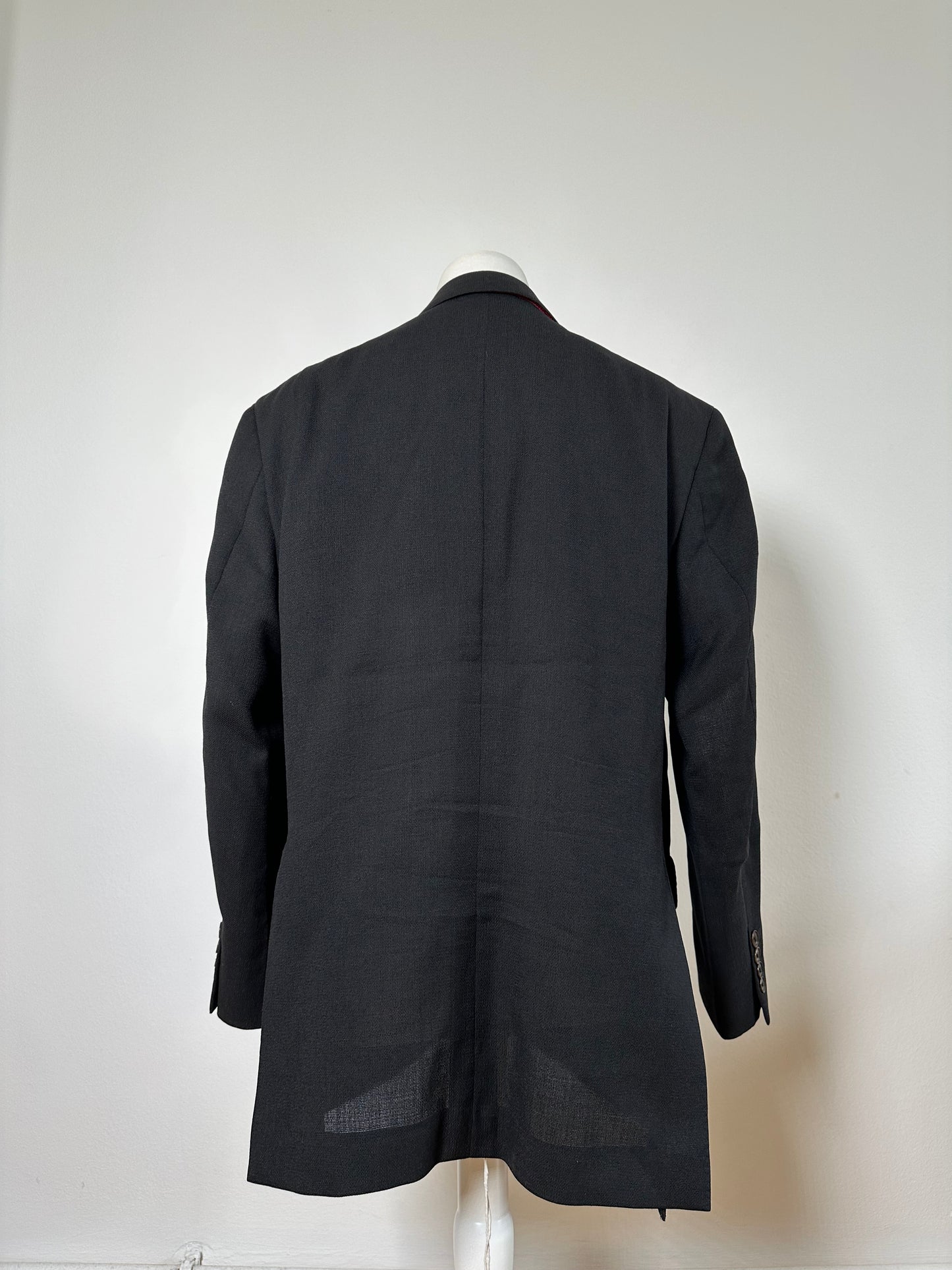Vintage Burberry Wool Blend Blazer Dark Grey XL