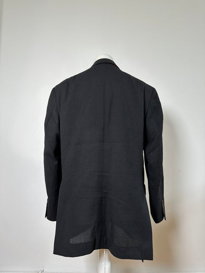 Vintage Burberry Wool Blend Blazer Dark Grey XL