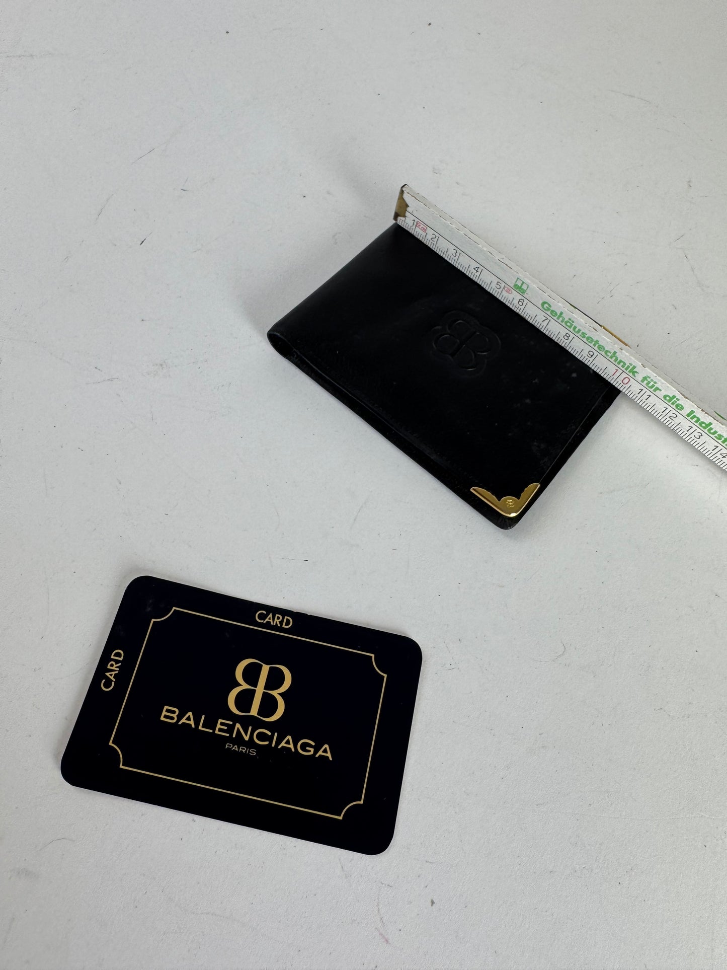Vintage Balenciaga Leather Wallet Card Holder Black