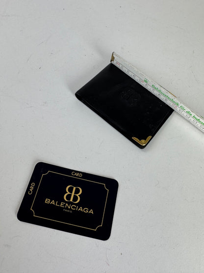 Vintage Balenciaga Leather Wallet Card Holder Black