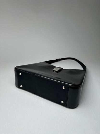 Vintage Courreges Leather Bag Black