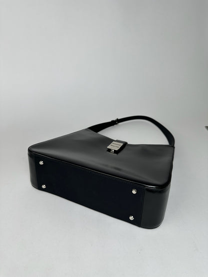 Vintage Courreges Leather Bag Black