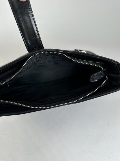 Vintage Courreges Leather Bag Black