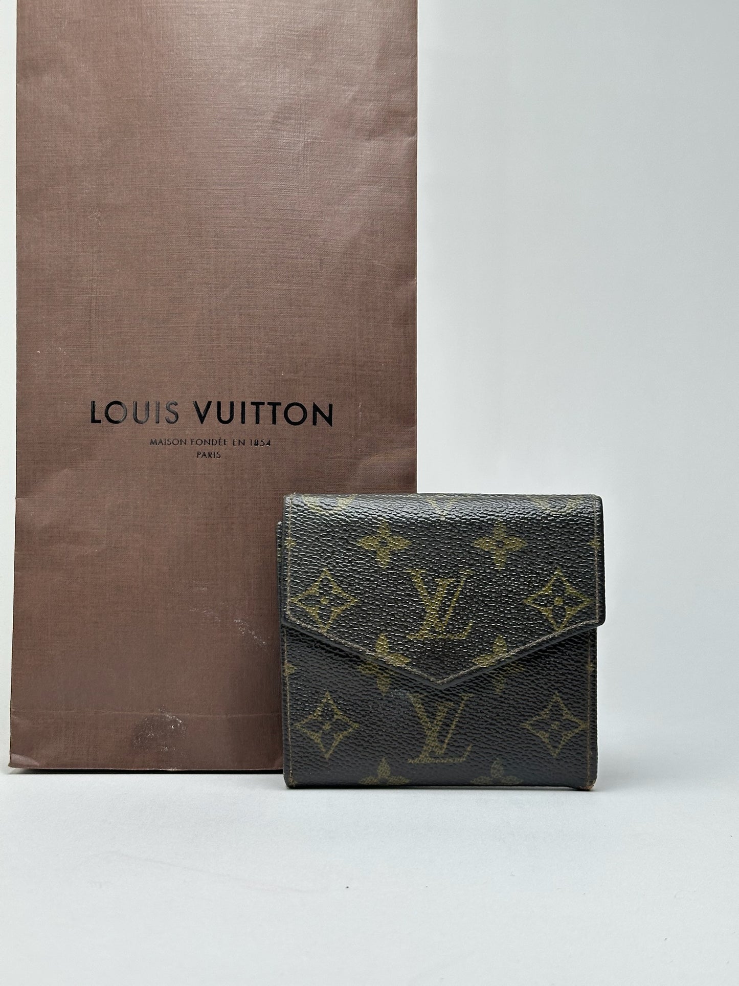 Vintage Louis Vuitton Monogram Leather wallet brown