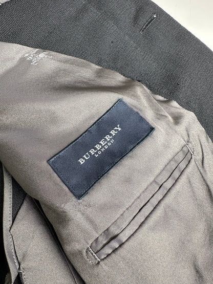 Vintage Burberry Wool Blend Blazer Dark Grey XL