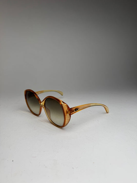 Vintage Oversized Dior Sunglasses Orange striped