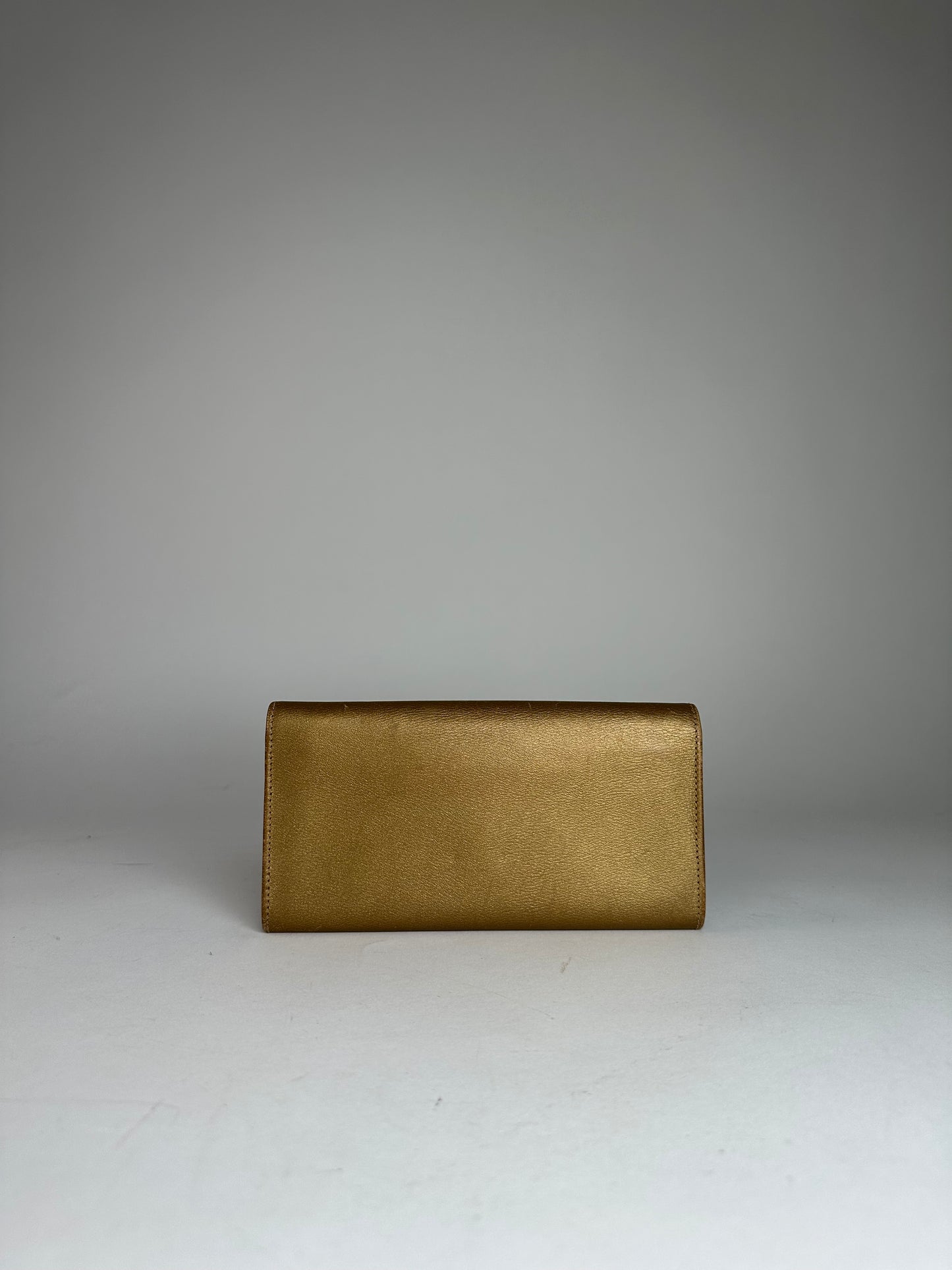 Vintage Loewe Madrid Leather Long Wallet Golden