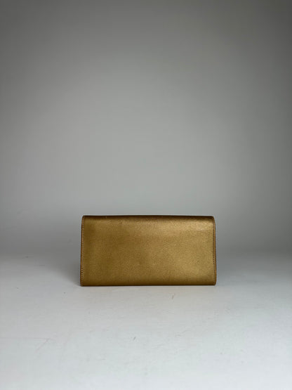 Vintage Loewe Madrid Leather Long Wallet Golden