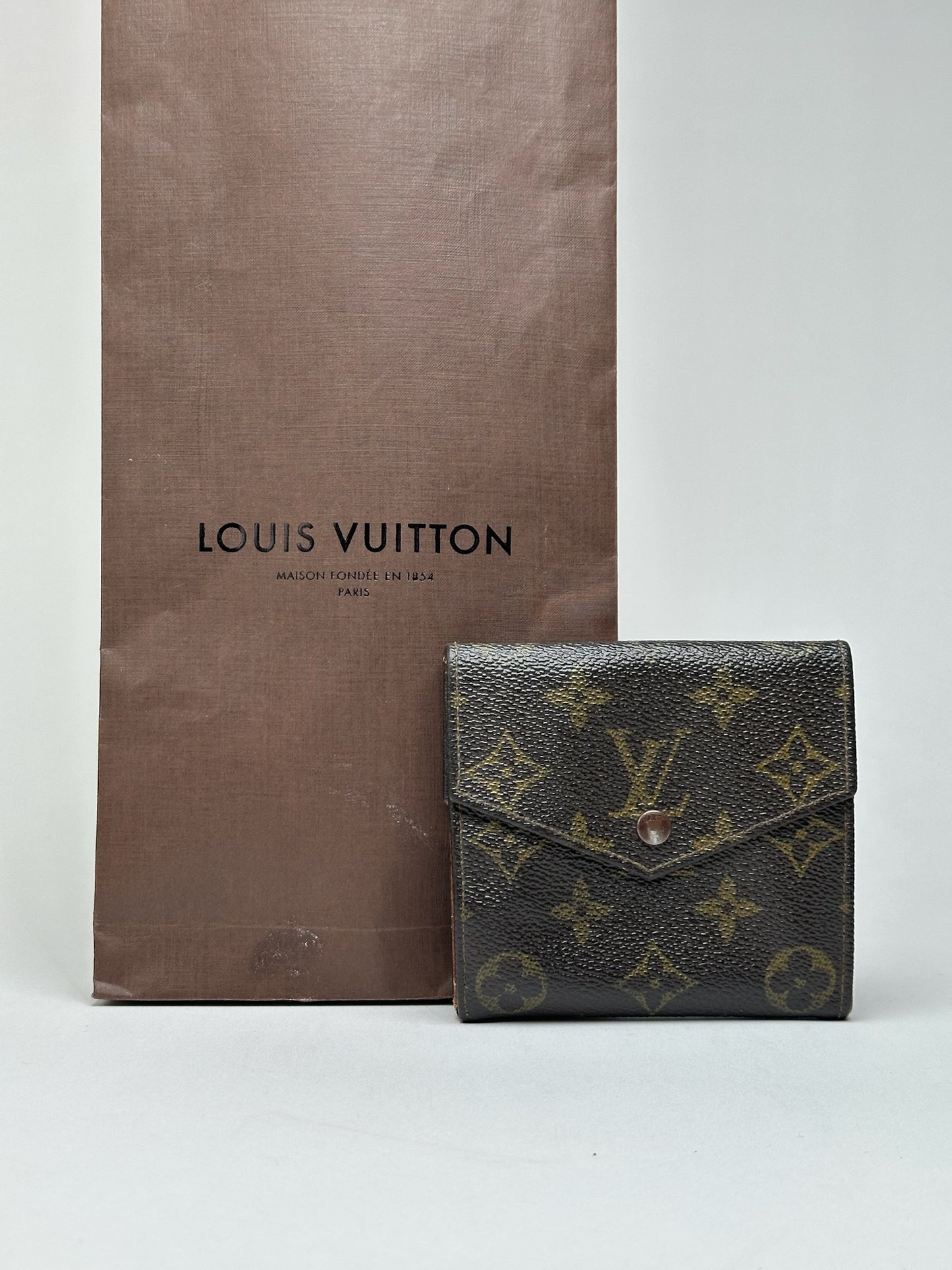 Vintage Louis Vuitton Monogram Leather wallet brown