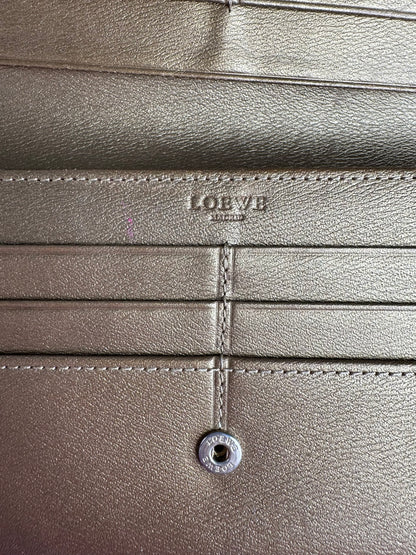 Vintage Loewe Madrid Leather Long Wallet Golden