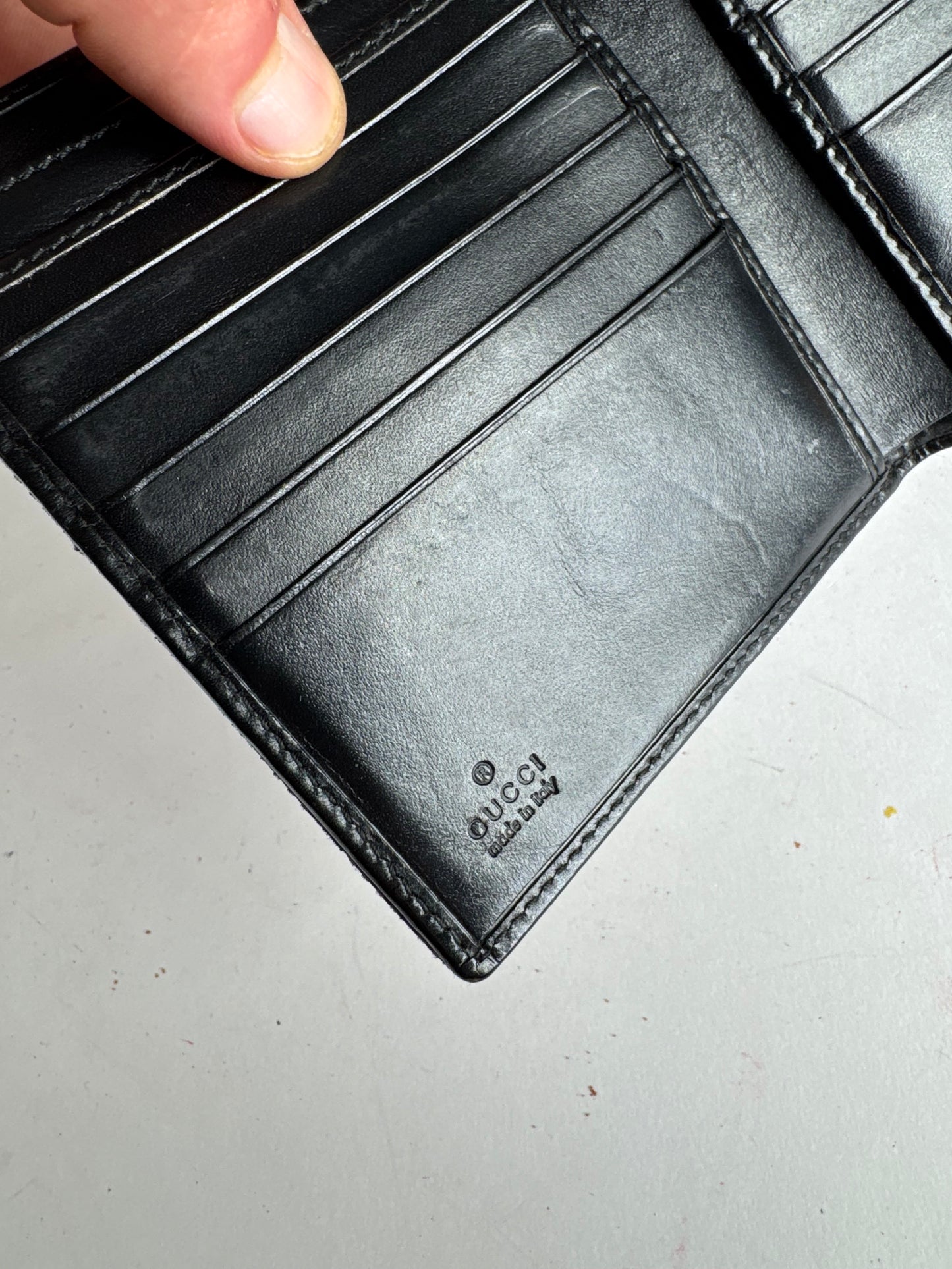 Vintage Gucci Jackie Monogram Wallet black brown