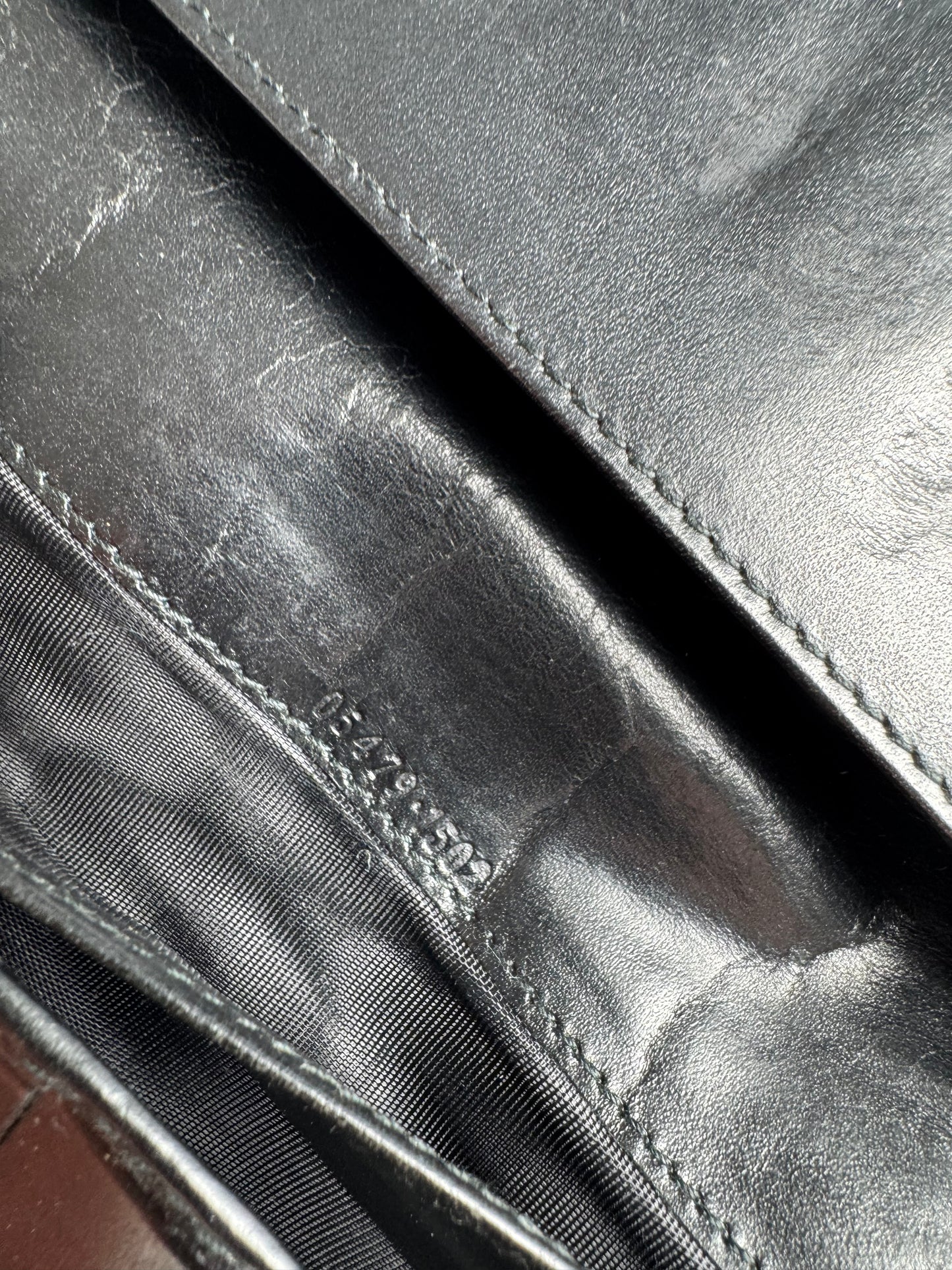 Vintage Gucci Jackie Monogram Leather Wallet Black