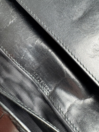 Vintage Gucci Jackie Monogram Leather Wallet Black