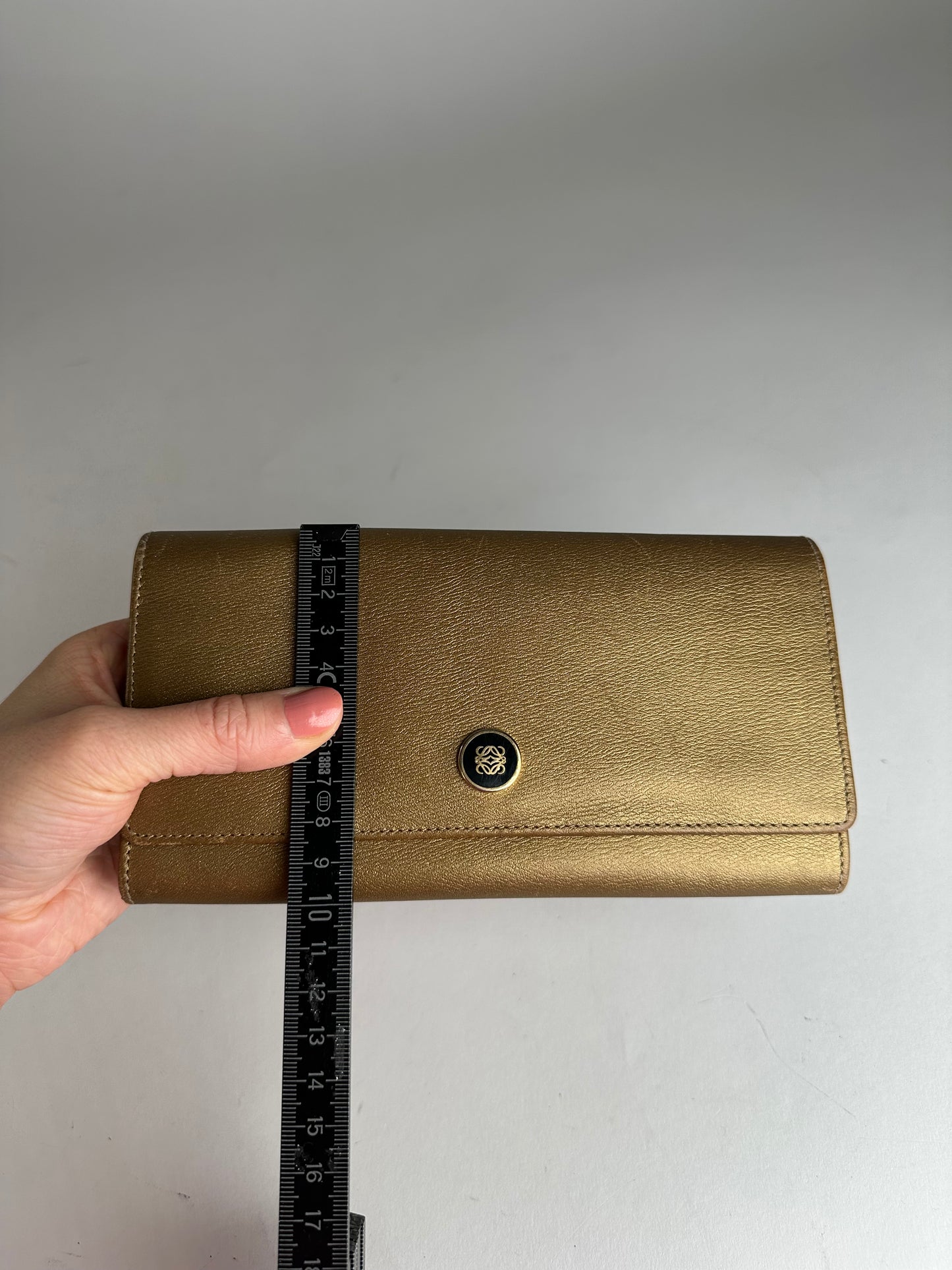 Vintage Loewe Madrid Leather Long Wallet Golden