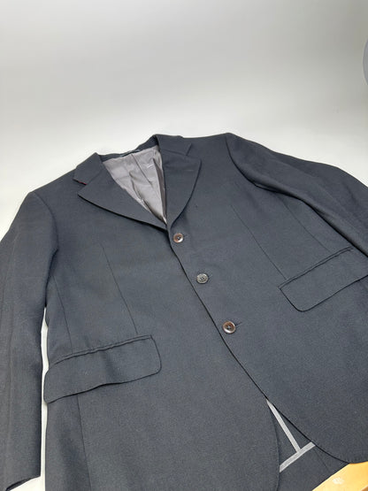 Vintage Burberry Wool Blend Blazer Dark Grey XL