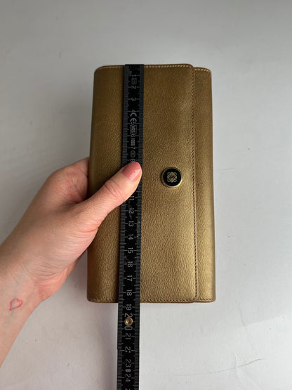 Vintage Loewe Madrid Leather Long Wallet Golden