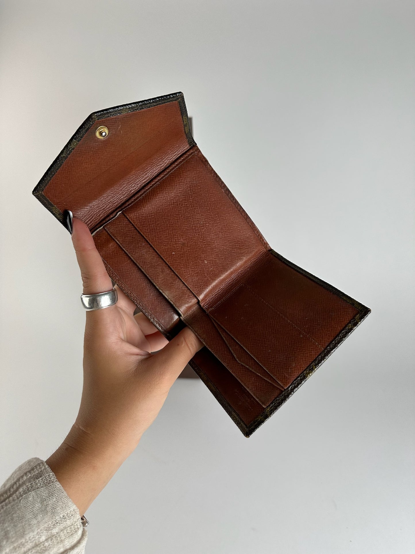 Vintage Louis Vuitton Monogram Leather wallet brown
