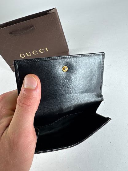Vintage Gucci Jackie Monogram Wallet black brown