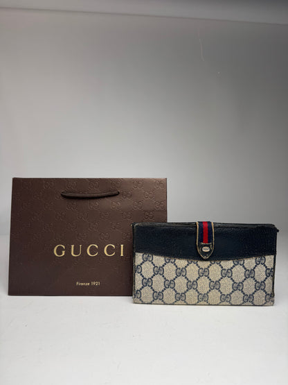 Vintage Gucci Ophidia Monogram Leather Wallet