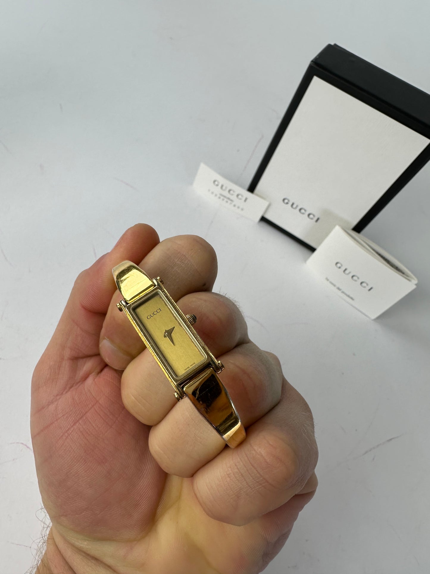 Vintage Gucci Gold Plated Horsebit Quartz Watch Golden