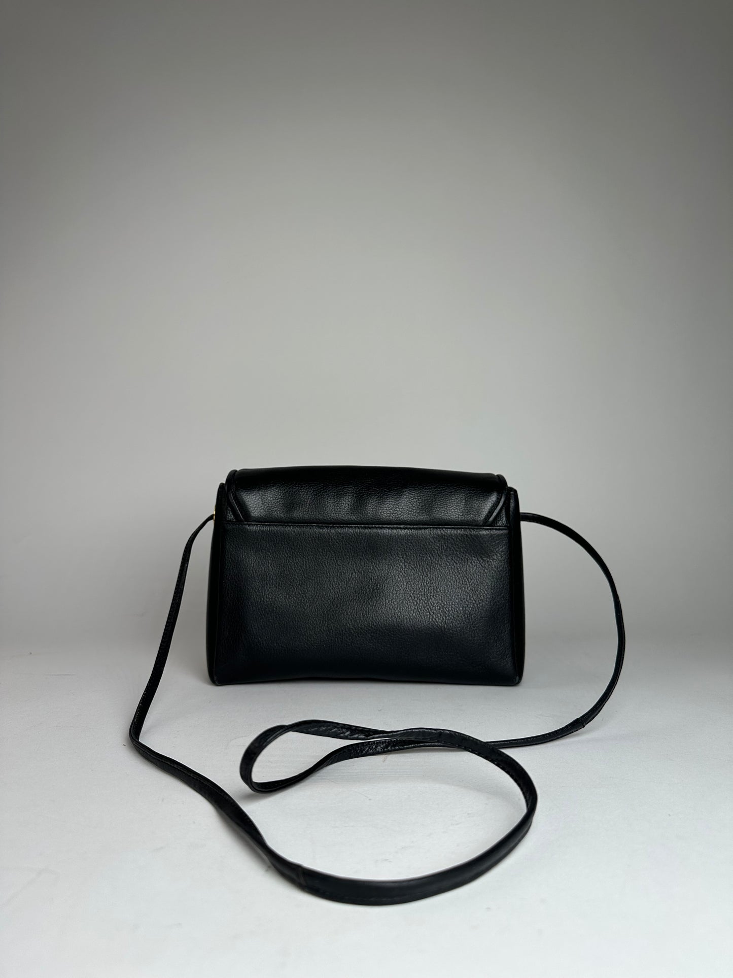 Vintage Givenchy Leather Shoulder Bag Black