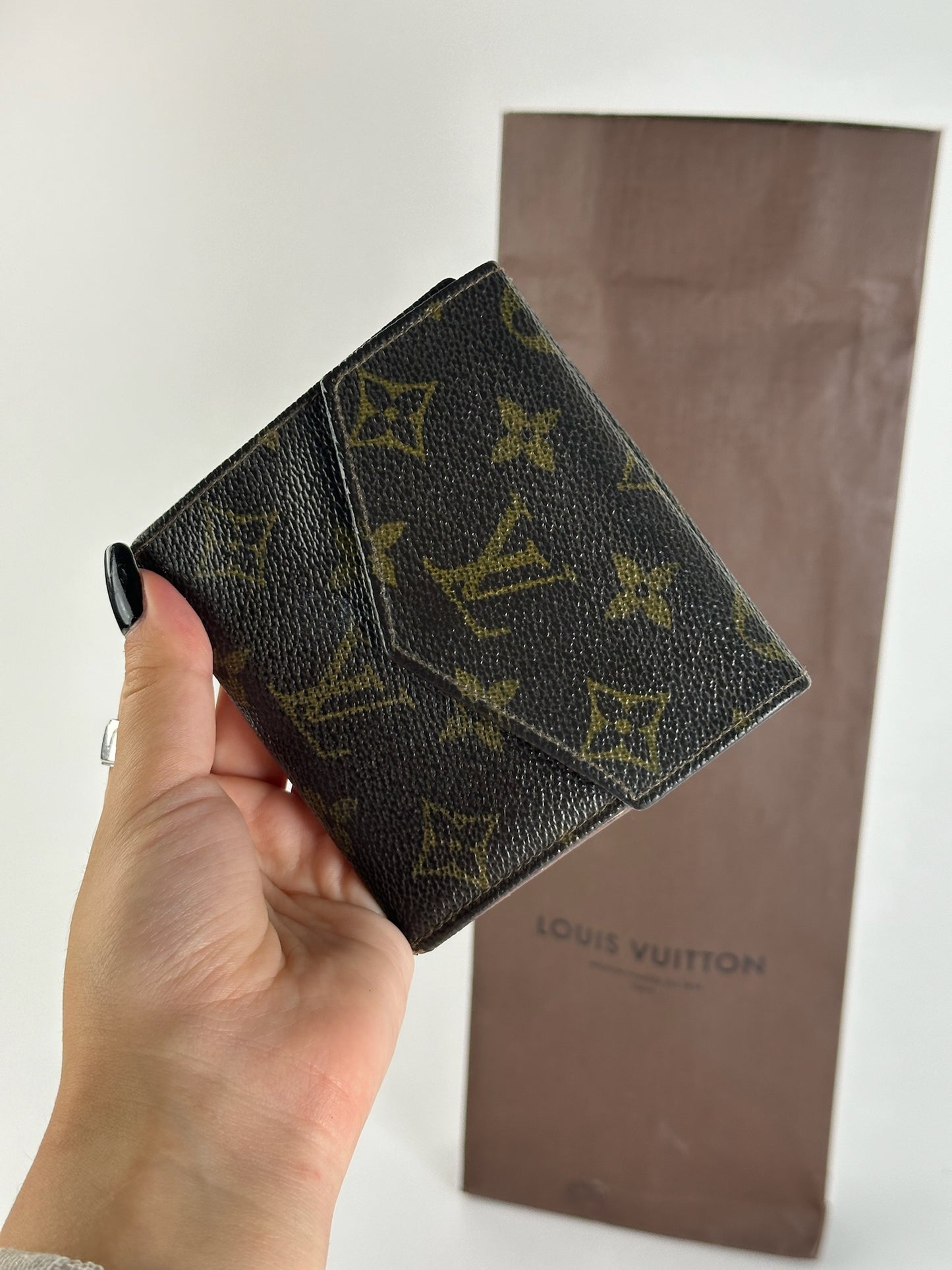 Vintage Louis Vuitton Monogram Leather wallet brown