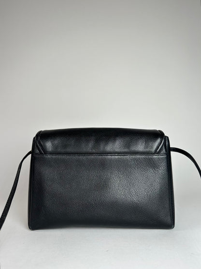 Vintage Givenchy Leather Shoulder Bag Black