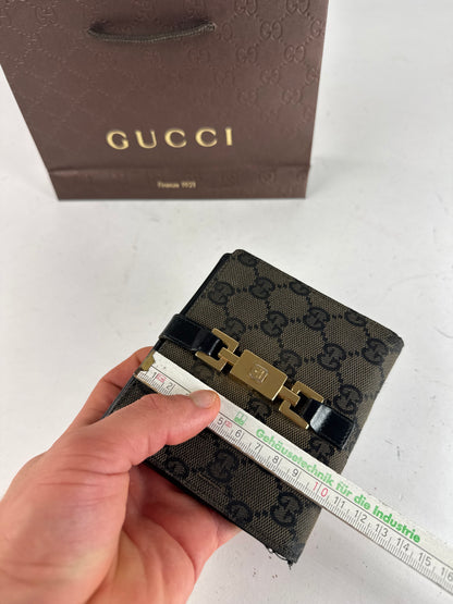 Vintage Gucci Jackie Monogram Wallet black brown
