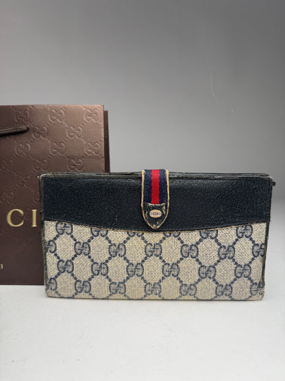 Vintage Gucci Ophidia Monogram Leather Wallet