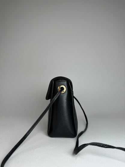 Vintage Givenchy Leather Shoulder Bag Black