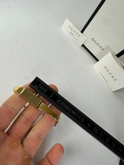 Vintage Gucci Gold Plated Horsebit Quartz Watch Golden