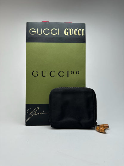 Vintage Gucci Bamboo Wallet black