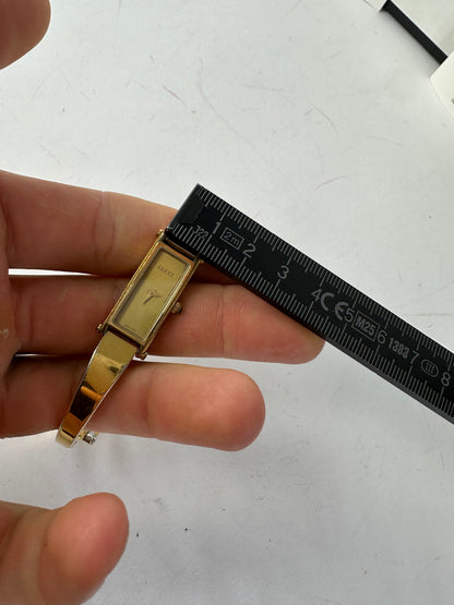 Vintage Gucci Gold Plated Horsebit Quartz Watch Golden