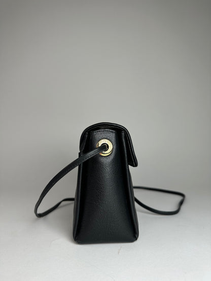 Vintage Givenchy Leather Shoulder Bag Black