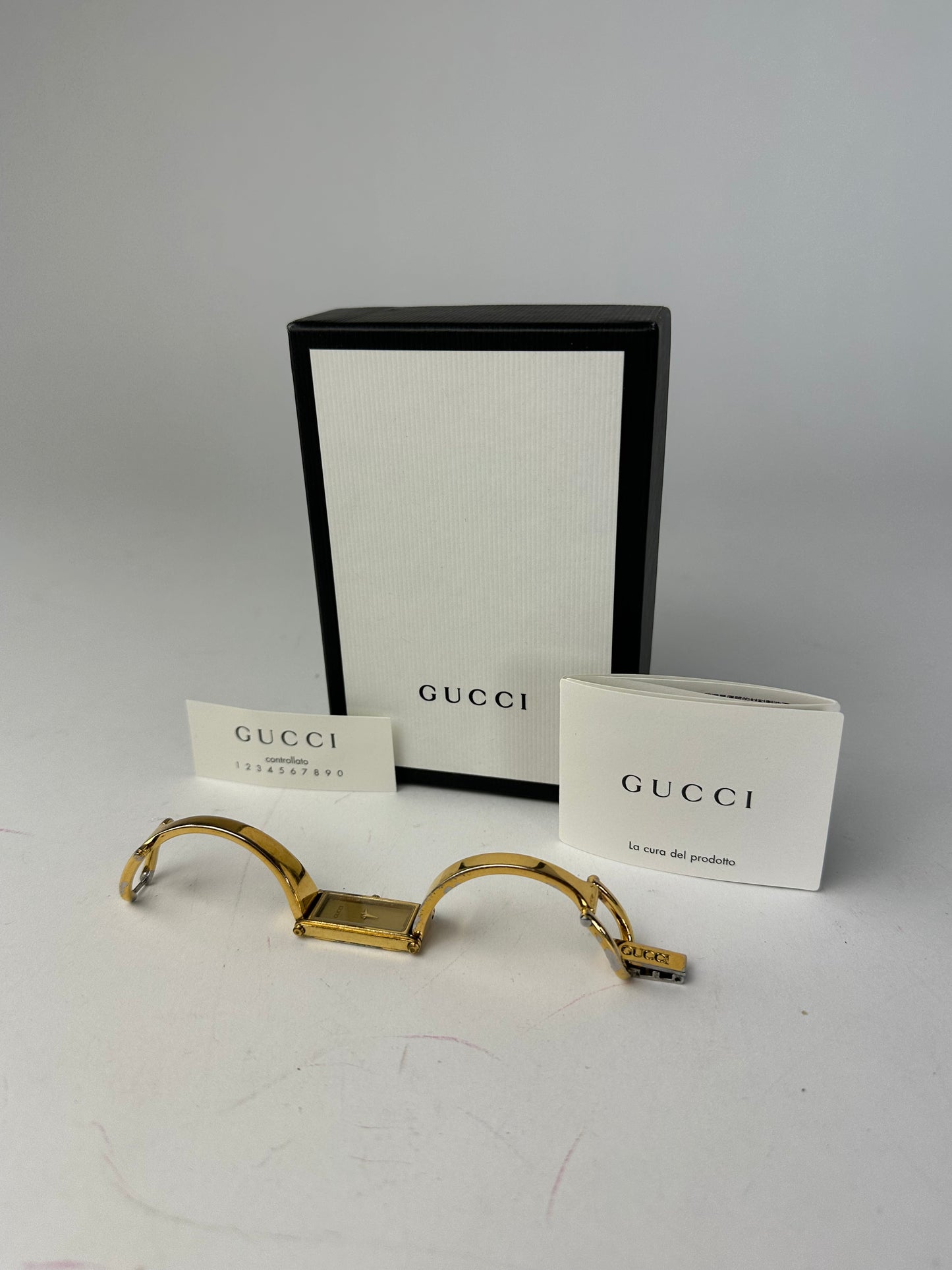 Vintage Gucci Gold Plated Horsebit Quartz Watch Golden