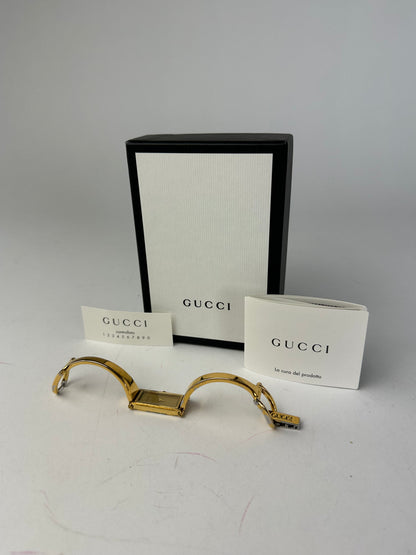 Vintage Gucci Gold Plated Horsebit Quartz Watch Golden