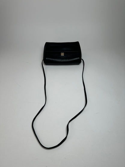 Vintage Givenchy Leather Shoulder Bag Black
