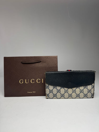 Vintage Gucci Ophidia Monogram Leather Wallet