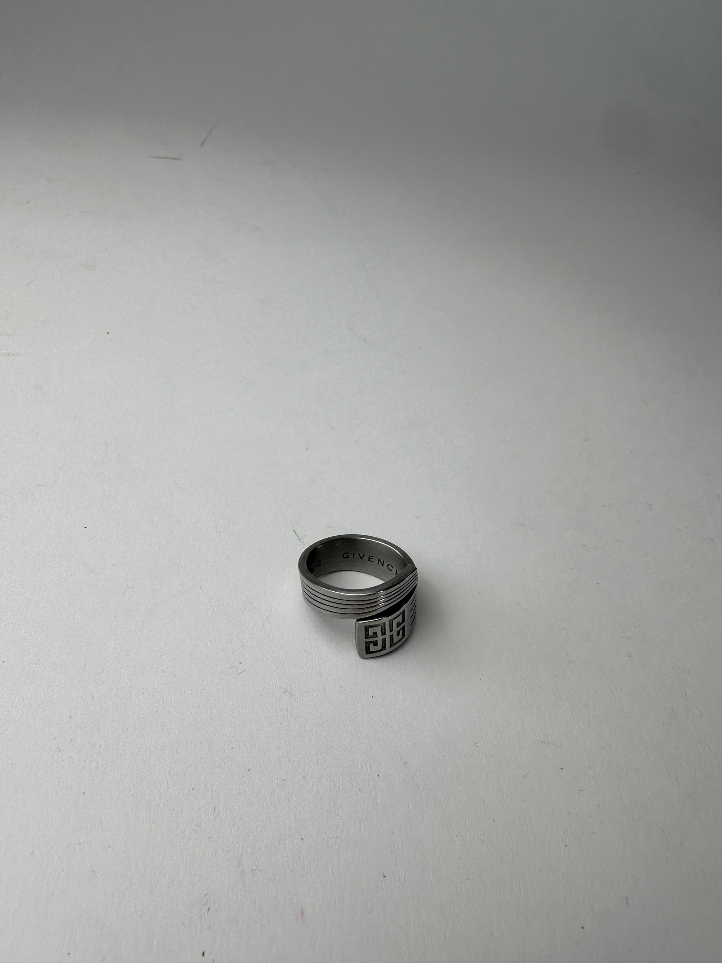 Vintage Givenchy Steel Ring Anthracite