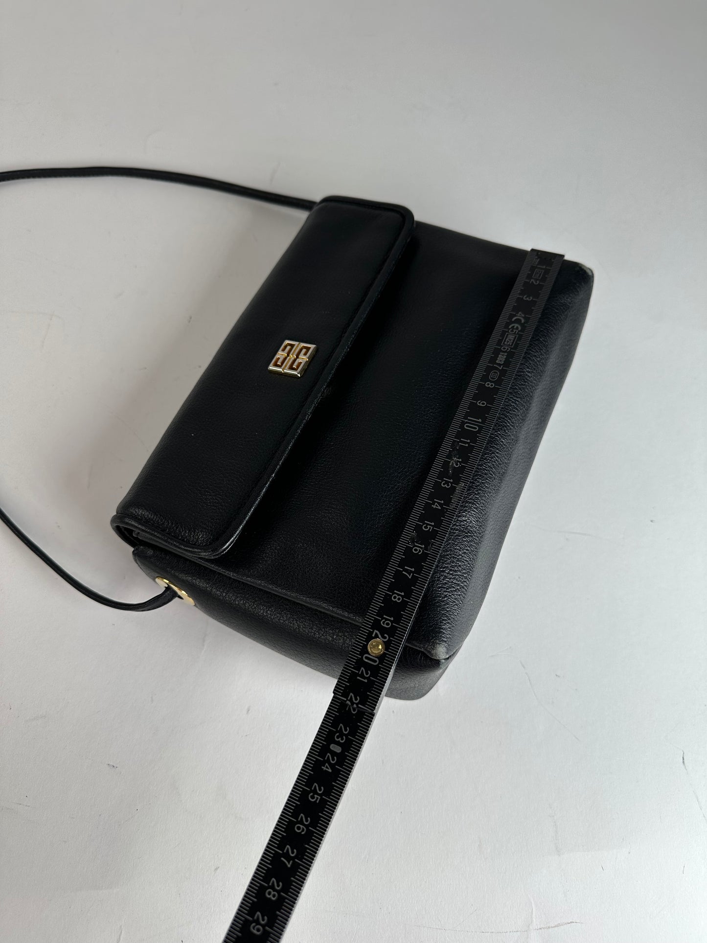 Vintage Givenchy Leather Shoulder Bag Black
