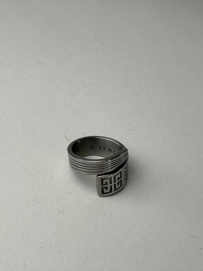 Vintage Givenchy Steel Ring Anthracite