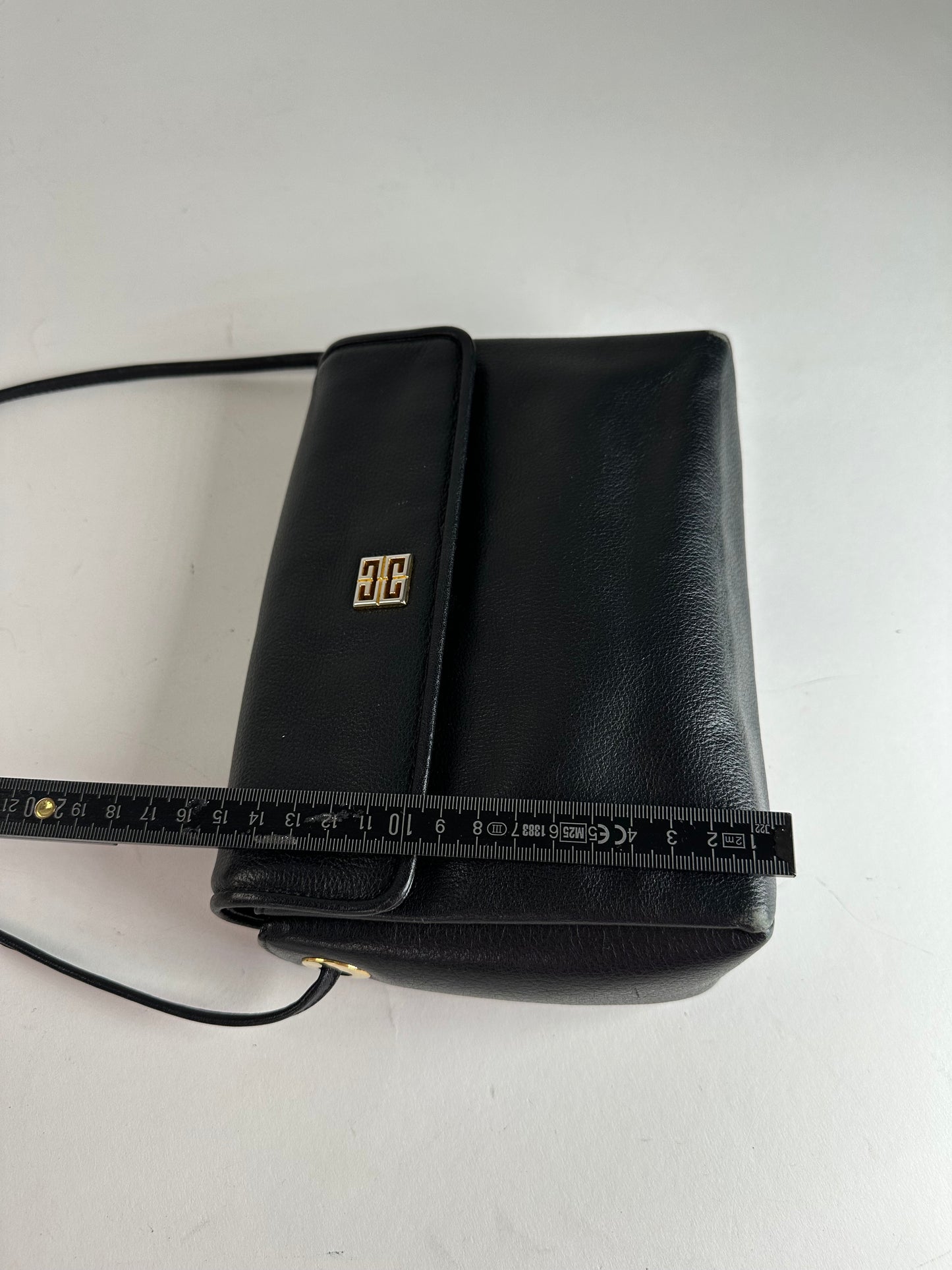 Vintage Givenchy Leather Shoulder Bag Black