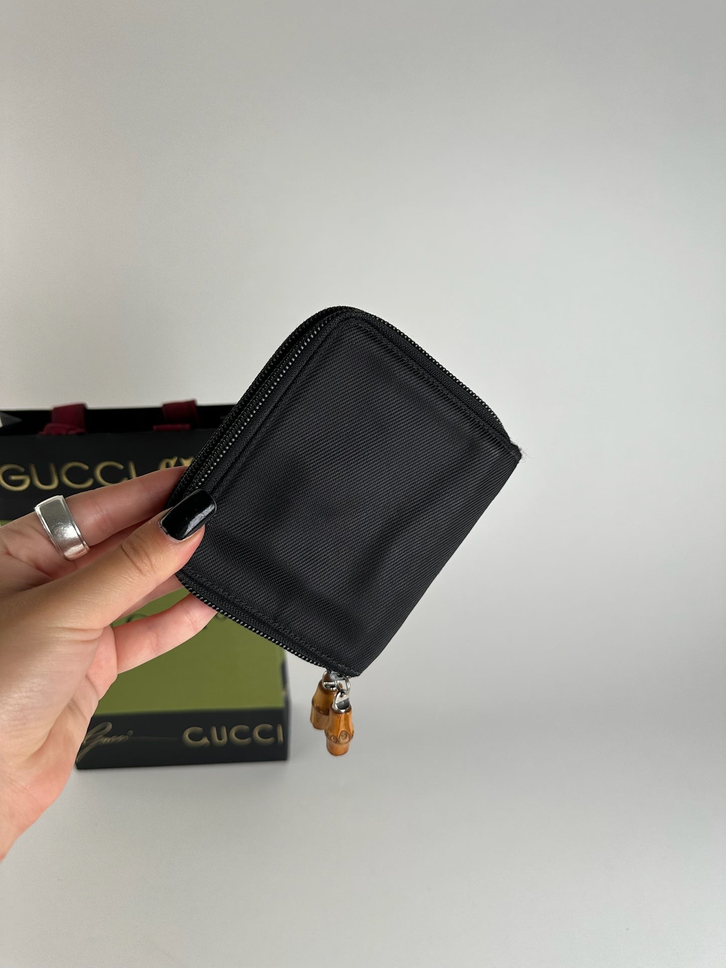 Vintage Gucci Bamboo Wallet black
