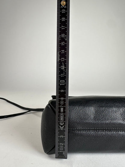 Vintage Givenchy Leather Shoulder Bag Black