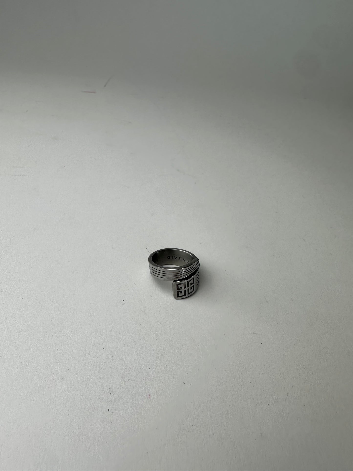 Vintage Givenchy Steel Ring Anthracite
